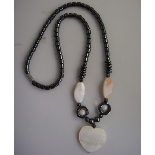 Hematite pearl Shell Necklace