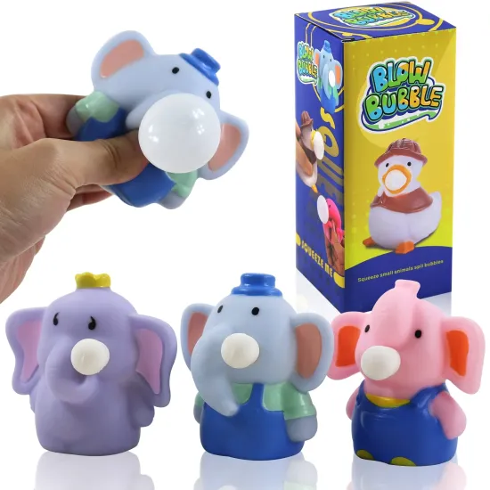 Adhd Gifts: Cute Animal Squishy Toys - Stress Relief and Sensory Fun with Mochi Elephant Squeezables