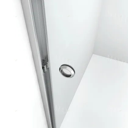 Black sliding shower screen