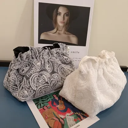 Fashion Lace Embroidery Evening Clutch Bags for Women