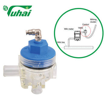 shut-off valve in milking machine