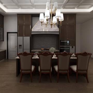 European Style Pre-assembled Stainless Steel Kitchen Cabinet Set with Appliances from Guangzhou Manufacturers