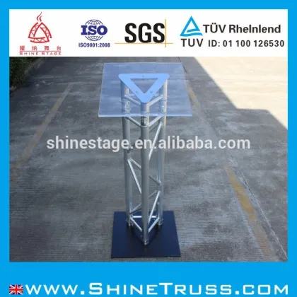 portable aluminum triangle podium fashion speech podium