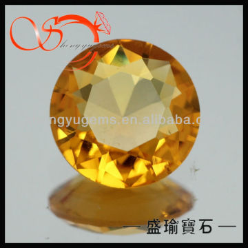 China glass bead yellow round glass bead