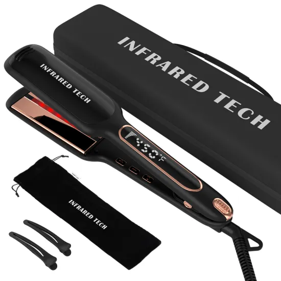 Factory Price Wholesale Titanium Flat Iron 450 Degrees Infrared Hair Straightener