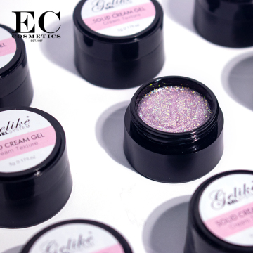 Gel di budino solido ad alto pigmento per smalto per gel per nail art personalizzato per la marcia privata