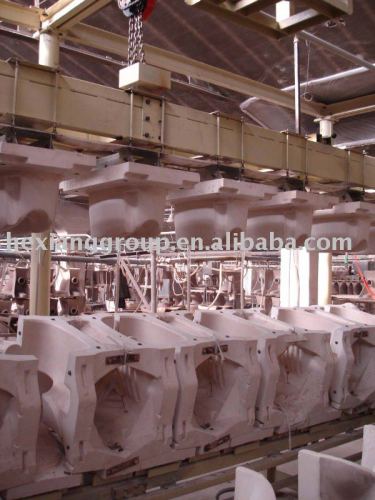 Sling lift casting and forming machine for water closet