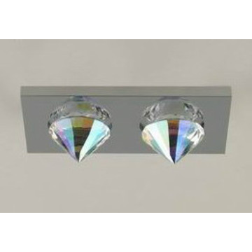 Chrome Aluminum & Clear Crystal LED Spotlight, 1W, CE