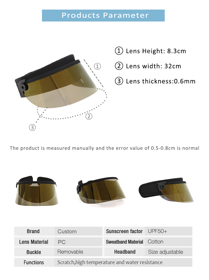 Manufacture Fashion Visor Uv Protection Golf Visor Hat