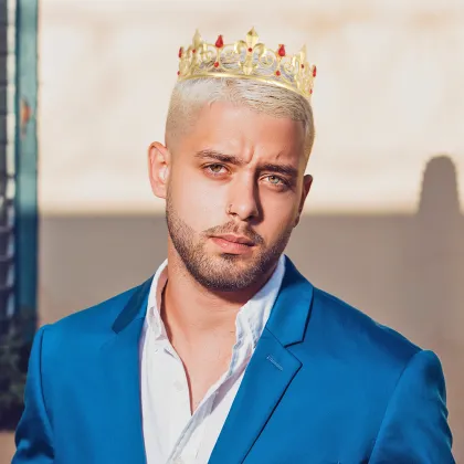 Trendy King Crown Rhinestone Hairband - Gold Royal Prince Headwear for Prom and Parties