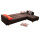 Folding Fabric Futon Daybed Chaise Sofa Bed