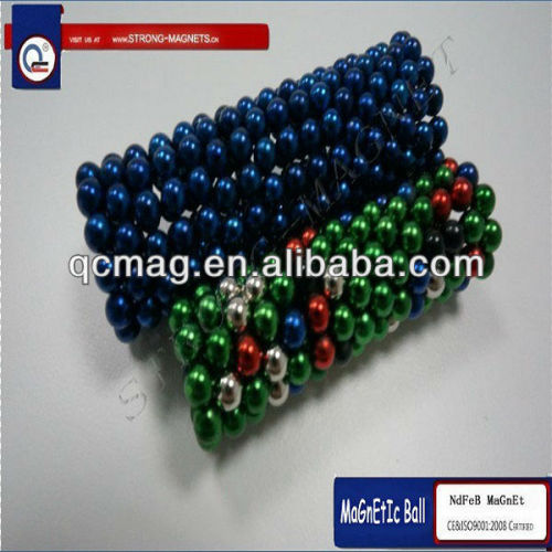 N35 Aqua plated 5mm sphere magnets