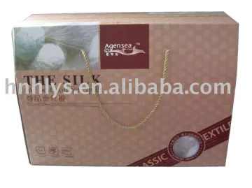 Custom High Strength Home Textile Carton With Gold Handle