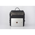 Quadra Heritage Waxed Large Canvas Backpack In Black