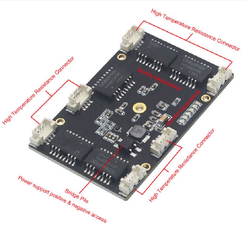 ANDDEAR Industrial switch Customized industrial 5 port 10/100M unmanaged network ethernet switch 12v pcba module network switch