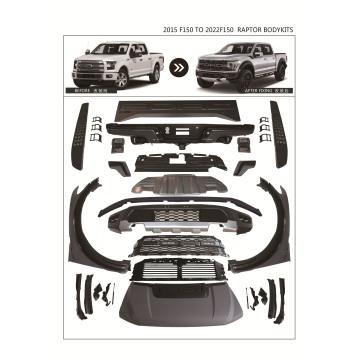 2015 F150 actualizado al kit de cuerpo Raptor Raptor 2022 F150 para accesorios 4x4