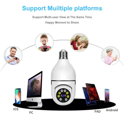 v380pro Wireless 360 Degree Bulb Camera