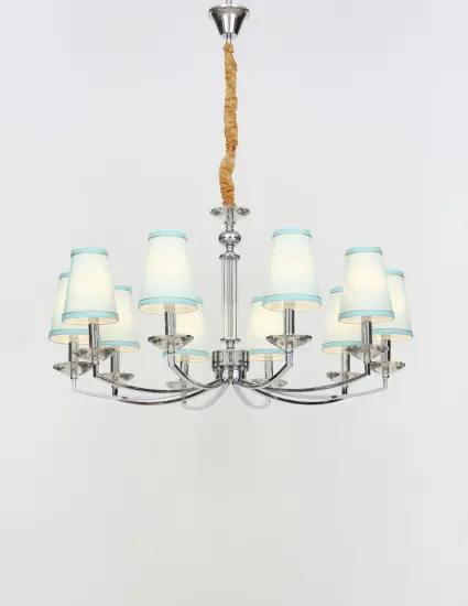 Restaurant with Lampshade Iron Chandeliers