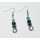 Hematite Sword Earring with silver color finding