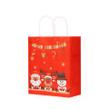 Christmas Pattern Kraft Paper Bag With Handle