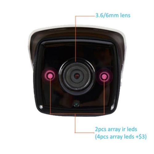 4X 4.0MP CCTV Surveillance IR Bullet IP Camera