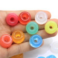 Top vente anneau de bonbons boucles 100 Pcs / Lot 20 MM taille gelée couleur bonbons anneau beignet Cabochons Flatback résine Cabochon bricolage Scarpbookin