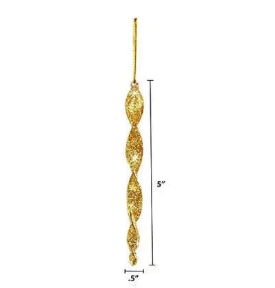 Glass Icicle Hanging Christmas Tree Ornament Christmas Decorations