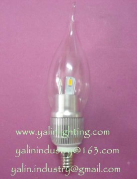 3W E12 LED Candelabra bulb, E14 SMD candle light for chandelier