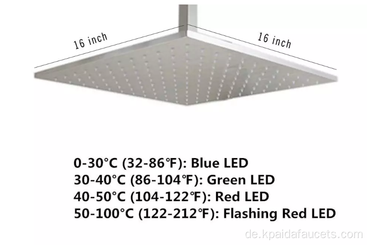 LED -Duschsystem Handheld Head Duschset Set