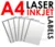 Avery labels Lever Arch File Paper Labels, 200 x 60mm, 4 per sheet, LP4/200.