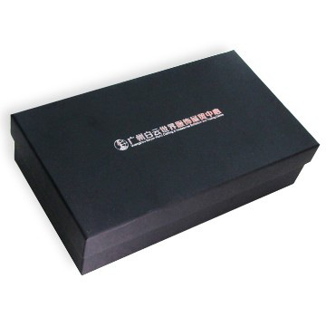 Black lid and base box with foil stamping logo