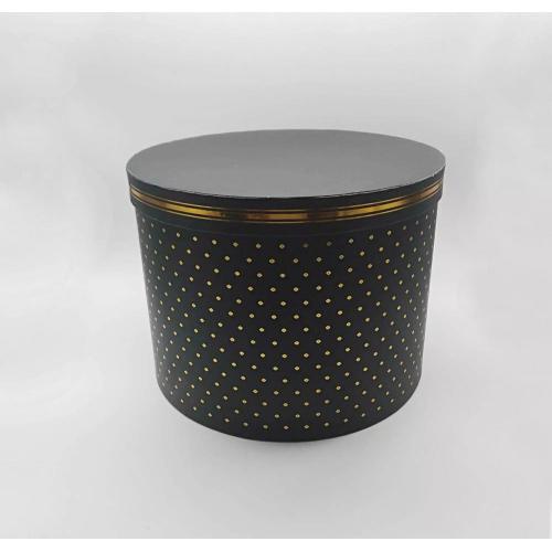 Luxury Black Cardboard Round Flower Box