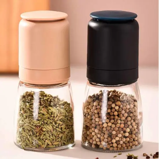 1PC Pepper Grinder Portable Manual Pepper Sesame Salt Spice Grinder Durable Seasoning Jar Kitchen Cooking Storage Gadgets New