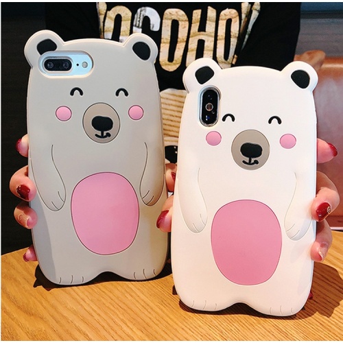 Phim hoạt hình Gấu Shape Silicone Phone Case cho IphoneXS