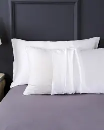 100% Mulberry Silk Terse Envelope Pillowcase for Hair and Skin Both Side 19 Momme Silk 1pc Standard Queen King Customized Size