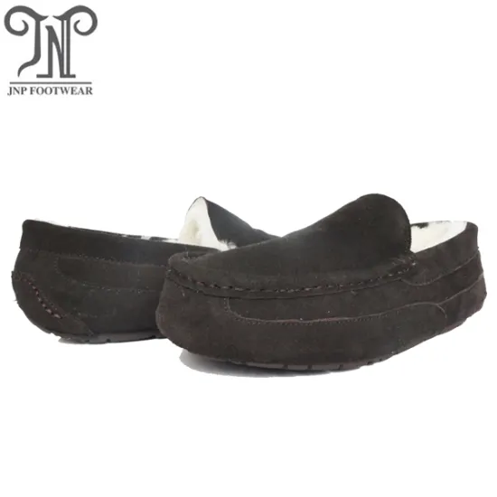 men warm fluffy moccasin shoes slippers
