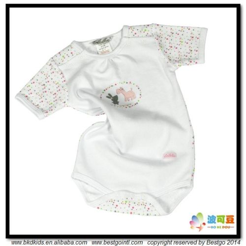 BKD white color welcomed style infants bodys