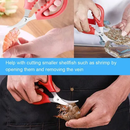 Crab Crackers and Tools,17 Pcs Seafood Tools Set Includes Lobster Shellers, Crab Leg Forks and Seafood Scissors