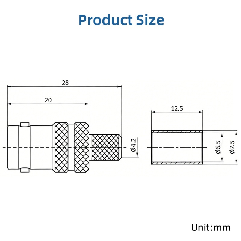 BNC Female RF Coaxial Connector 3