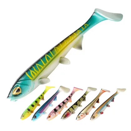 3D T-tail Soft Bait Lure 90mm 4.7g Wobbler Swim Bait Silicone Artificial Fishing Bait