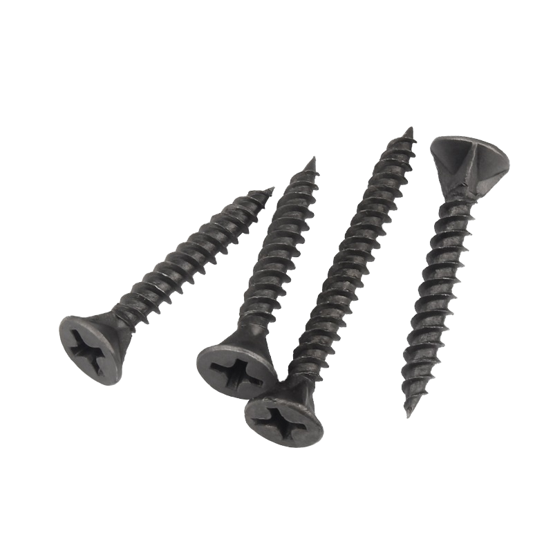 High Quality M3.5M4 Titanium Plastic Self-Tapping Screws Iron Gray Phosphorus Wallboard Nail Cross Countersunk Head Four ISO
