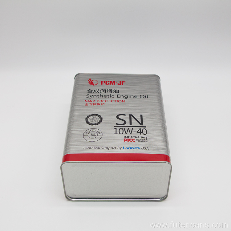 4L F-style Engine Oil Tin Can