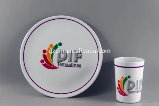 Custom Design Melamine Round Plate And Cup Set A1 Or A5