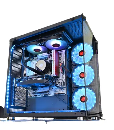 High-Performance Video Montage Computer with I9 Processor, 32GB RAM, Dual Storage, RTX 2080, UPS, and HD Monitor