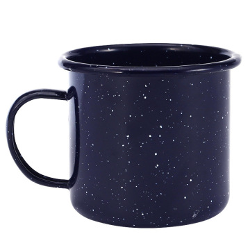 9cm High Quality American Style White DOT Enamel Camping Mug