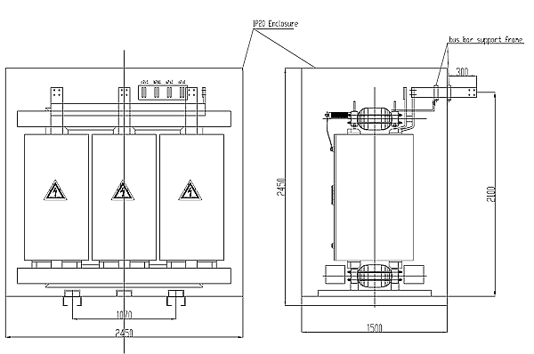 3150kva dry type transformer