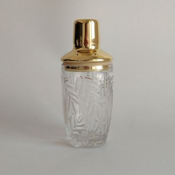 Metal lid food safe glass cocktail shaker on sale