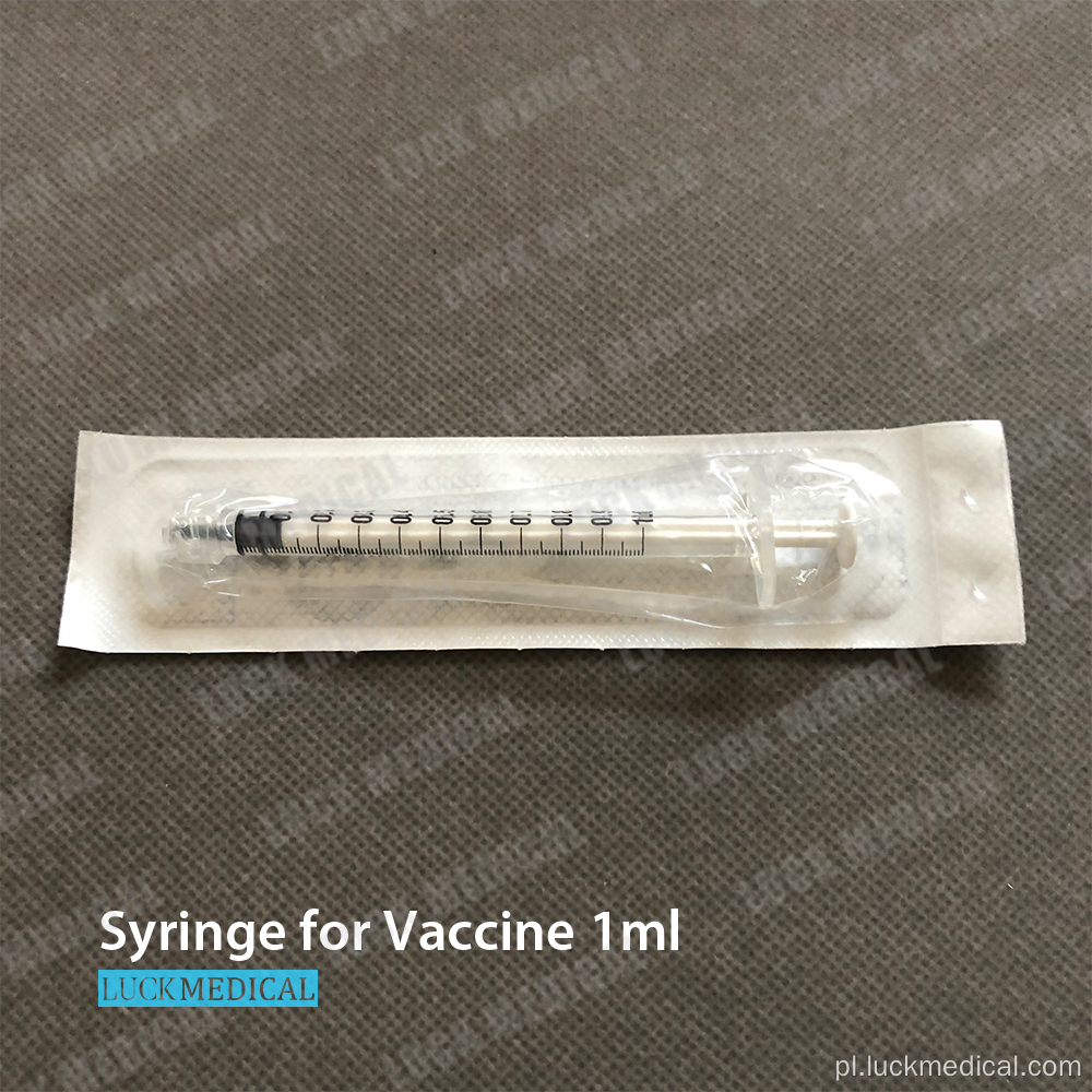 1 ml strzykawki szczepień bez igły