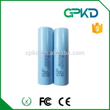 Original cylindrical 18650 25r 2500mAh rechargeable battery