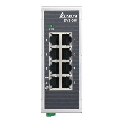Delta DVS-008I00 8-Port Unmanaged Network Switch - IP40